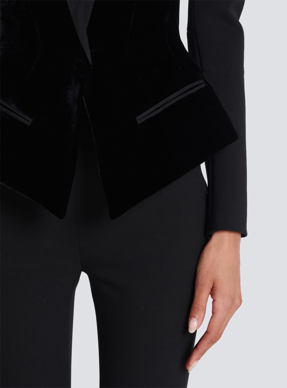 Women's Balmain Slim-fitting Bustier Jackets Black | USA eqvlaA6k