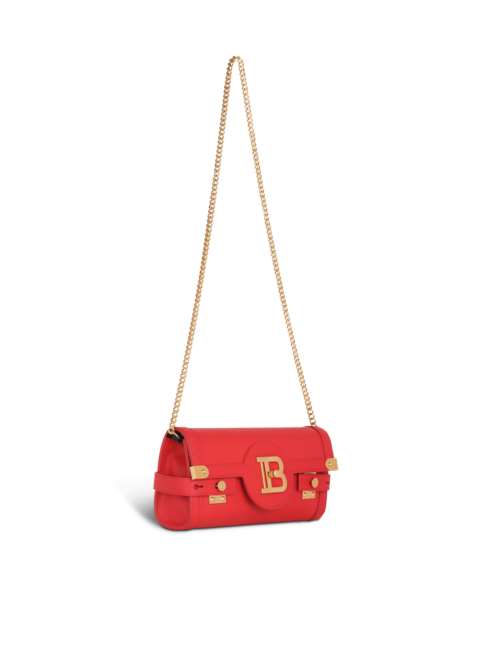 Women's Balmain Smooth Leather B-Buzz 23 Crossbody Bags Red | USA 0BvFQAP6