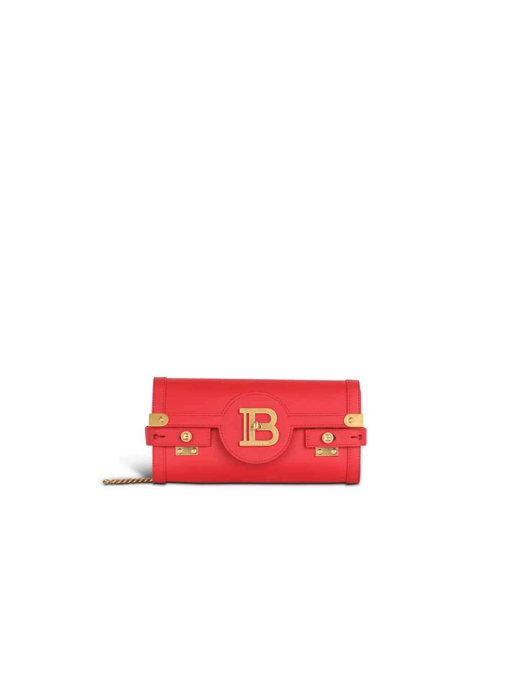 Women's Balmain Smooth Leather B-Buzz 23 Crossbody Bags Red | USA 0BvFQAP6