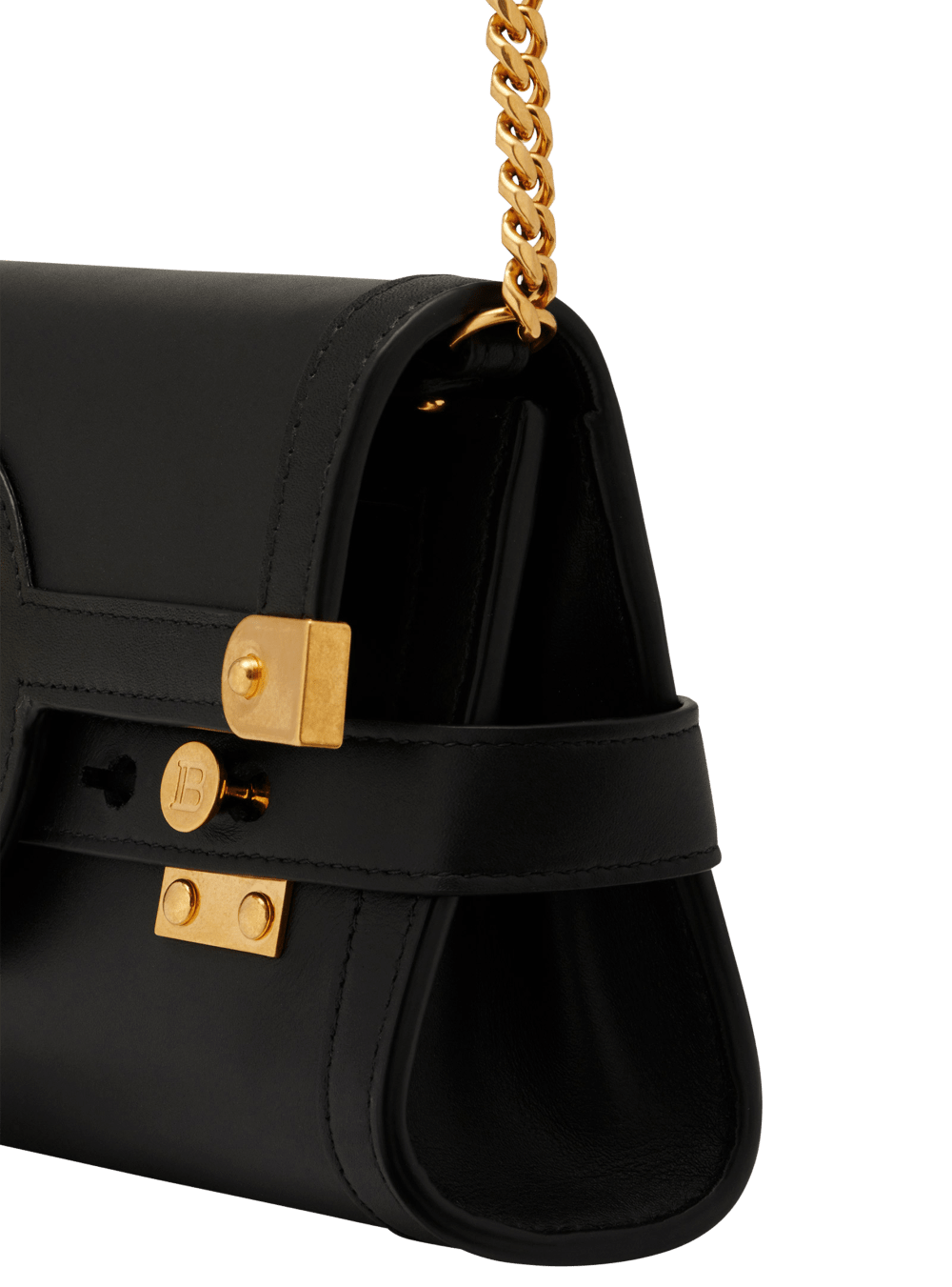 Women's Balmain Smooth Leather B-Buzz 23 Shoulder Bags Black | USA CNhJO6JM