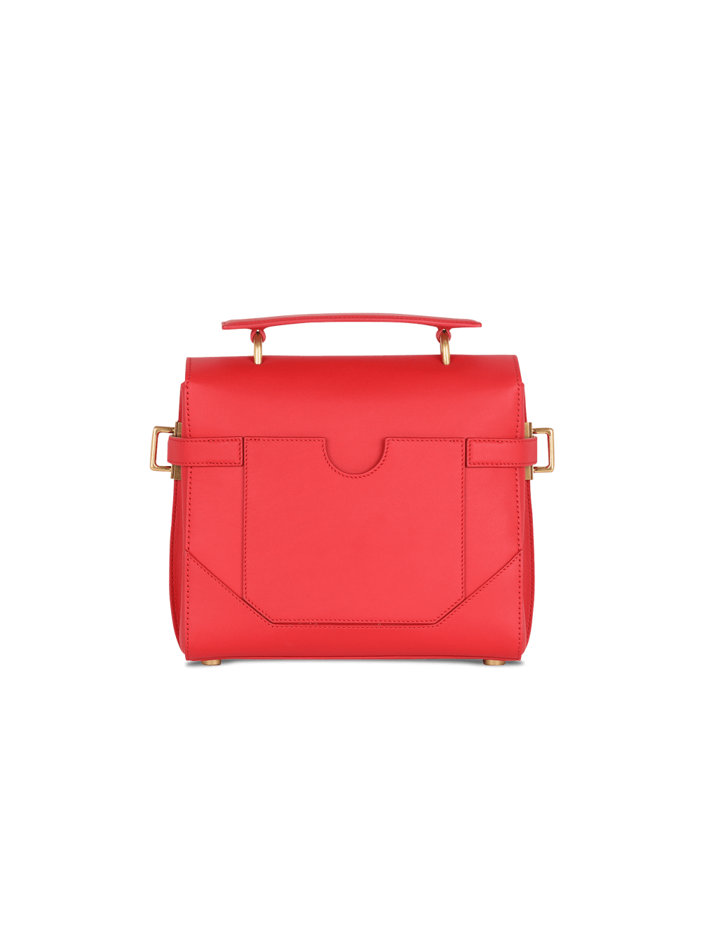 Women's Balmain Smooth Leather B-Buzz 23 Handbag Red | USA NfBH4r3o