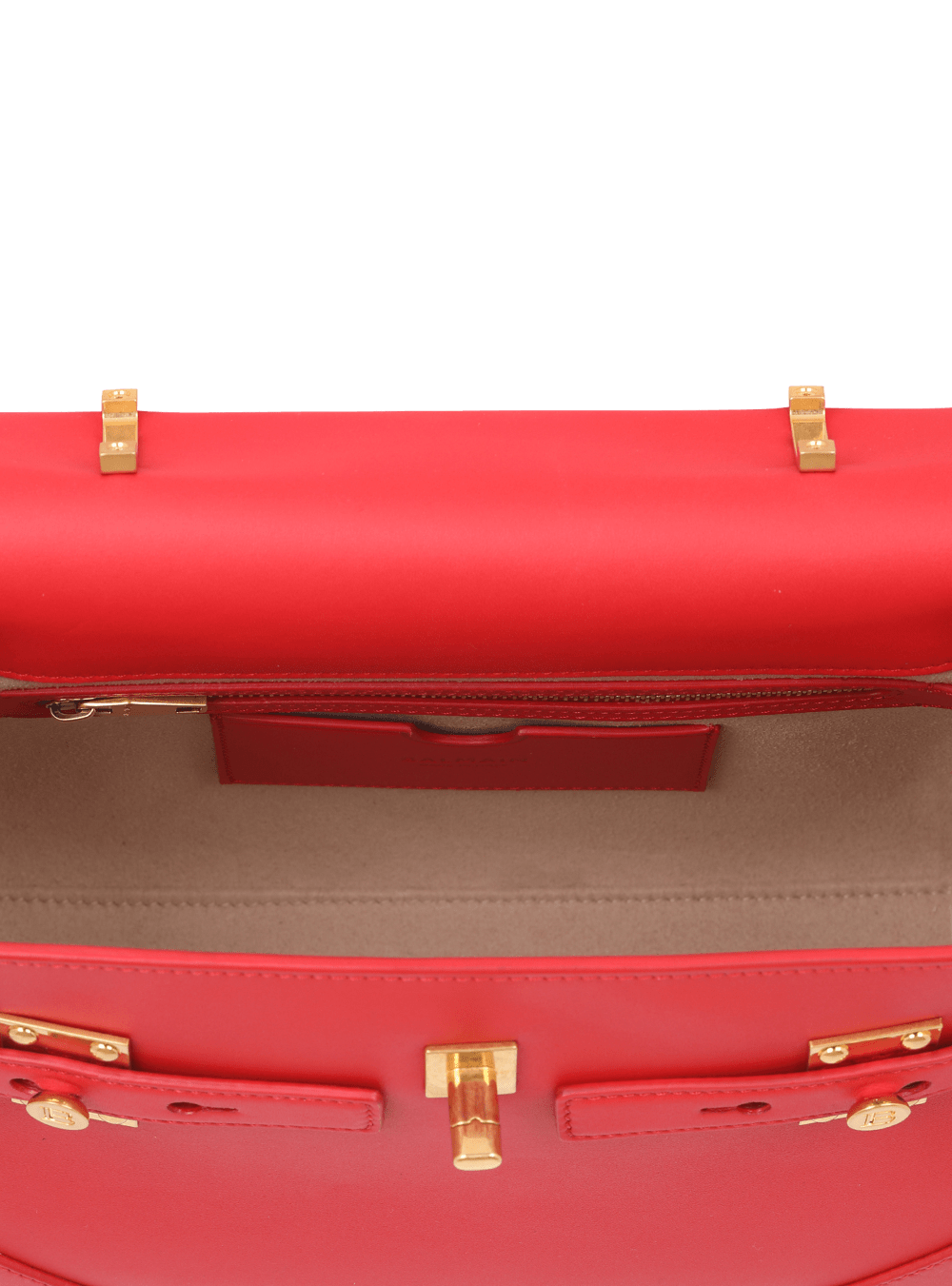 Women's Balmain Smooth Leather B-Buzz 23 Handbag Red | USA NfBH4r3o