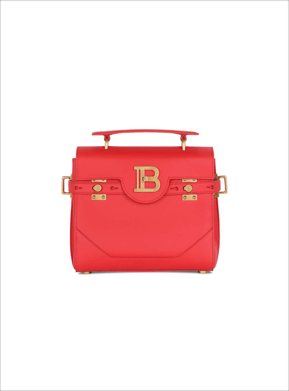 Women\'s Balmain Smooth Leather B-Buzz 23 Handbag Red | USA NfBH4r3o