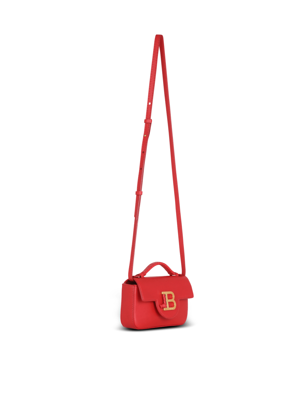 Women's Balmain Smooth Leather B-Buzz Mini Handbag Red | USA y1aftZxq