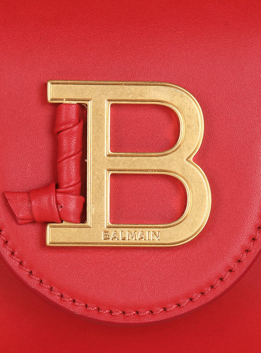 Women's Balmain Smooth Leather B-Buzz Mini Handbag Red | USA y1aftZxq