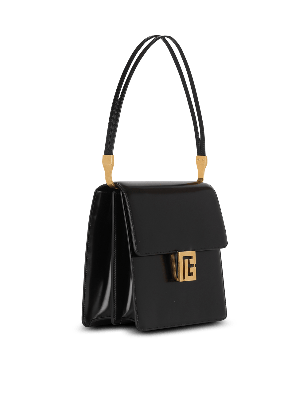 Women's Balmain Smooth Leather Ely Handbag Black | USA jXOcenef