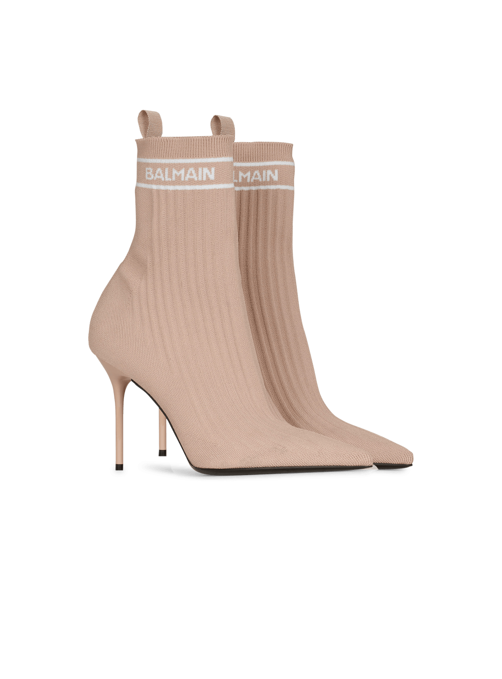 Women's Balmain Stretch Knit Skye Ankle Boots Pink | USA My179oib