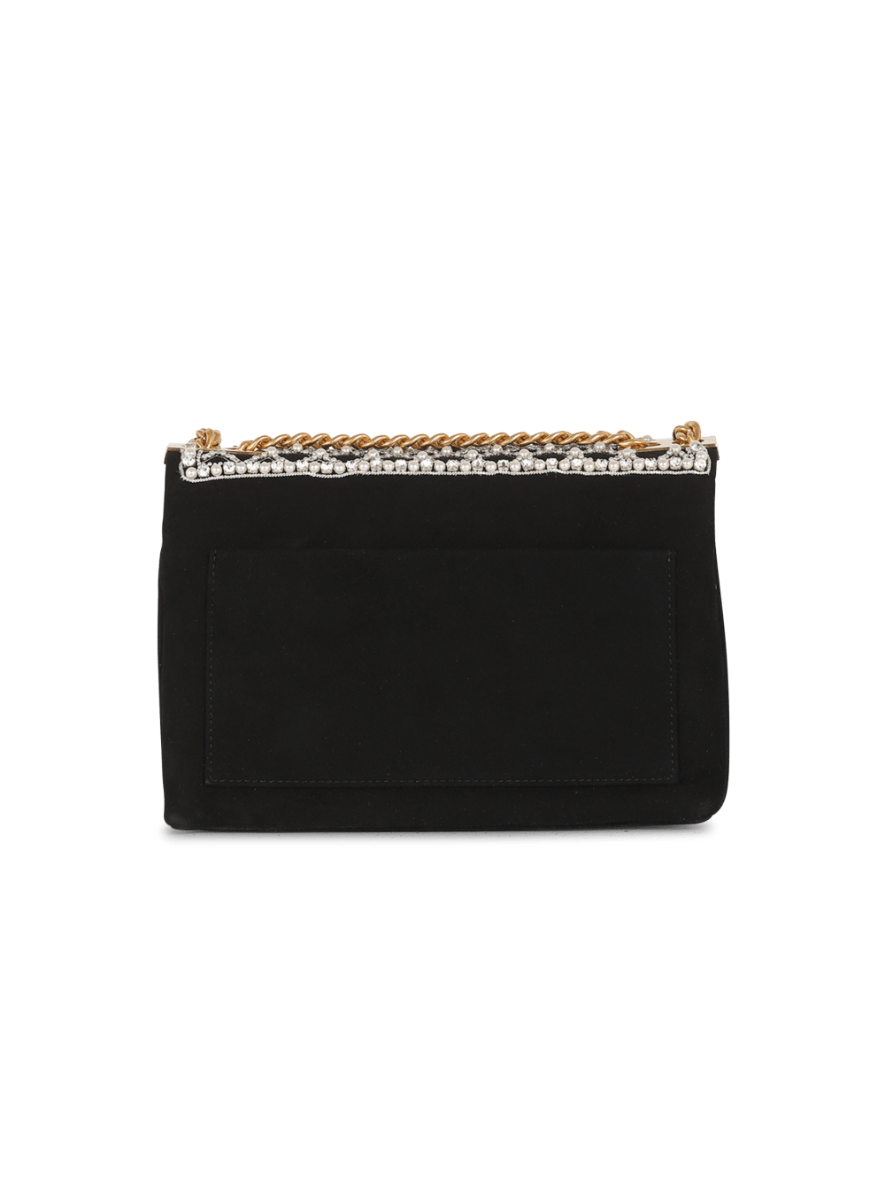 Women's Balmain Suede And Embroidered Pearl 1945 Soft Shoulder Bags Black | USA R2v3E1Cy