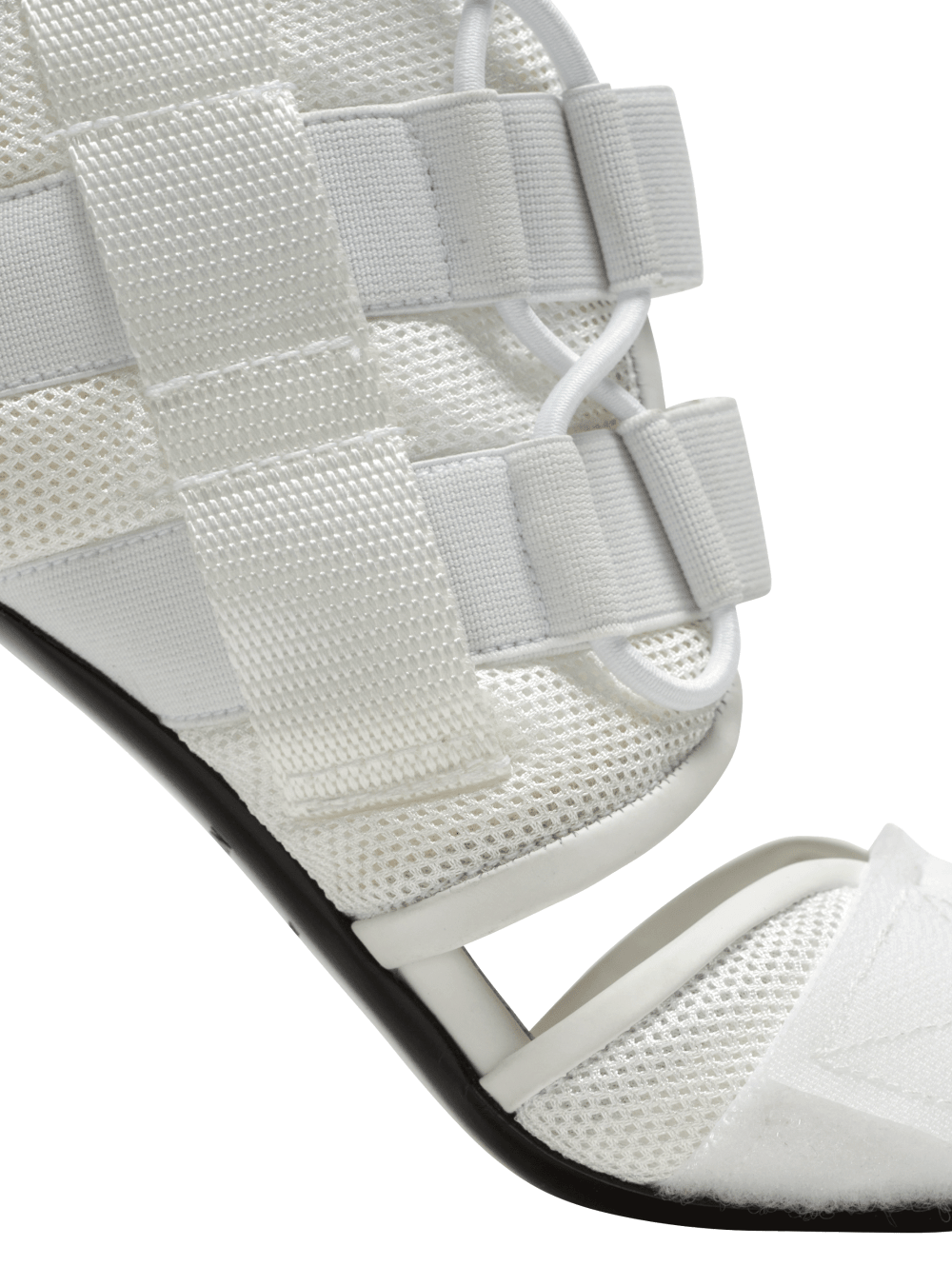 Women's Balmain Uma In Velcro And Mesh Sandals White | USA RYK0bp5B