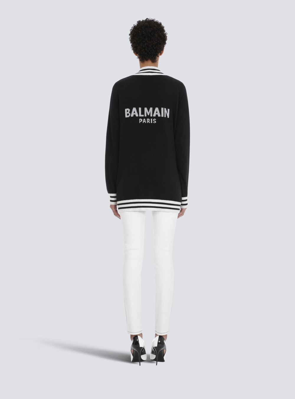 Women's Balmain Wool And Cashmere Cardigan Black | USA haXNgsYQ