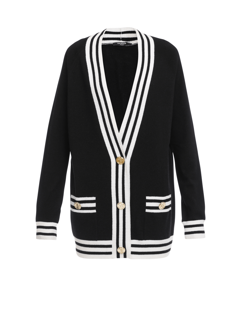 Women\'s Balmain Wool And Cashmere Cardigan Black | USA haXNgsYQ