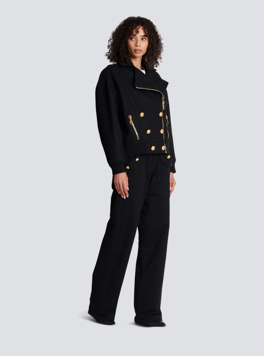 Women's Balmain Wool Jackets Black | USA fMm4bqsJ