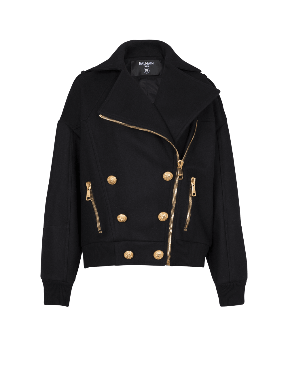 Women\'s Balmain Wool Jackets Black | USA fMm4bqsJ