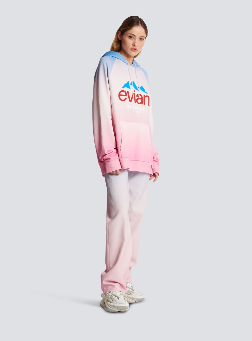 Women's Balmain X Evian-gradient Sweatshirts Multicolor | USA XfyRVGKF