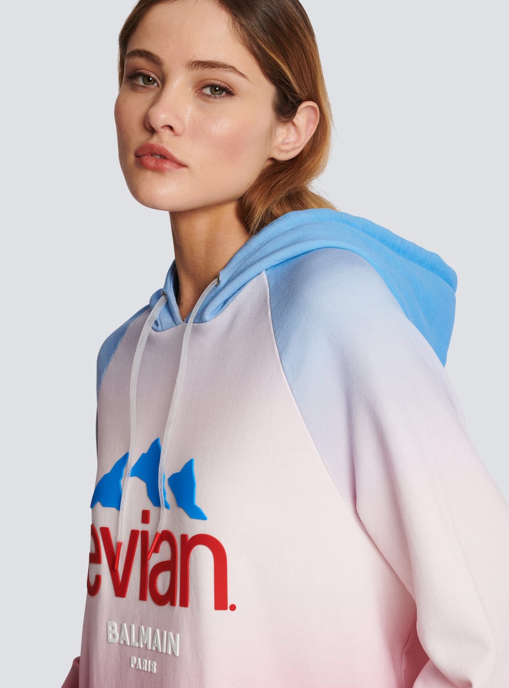 Women's Balmain X Evian-gradient Sweatshirts Multicolor | USA XfyRVGKF