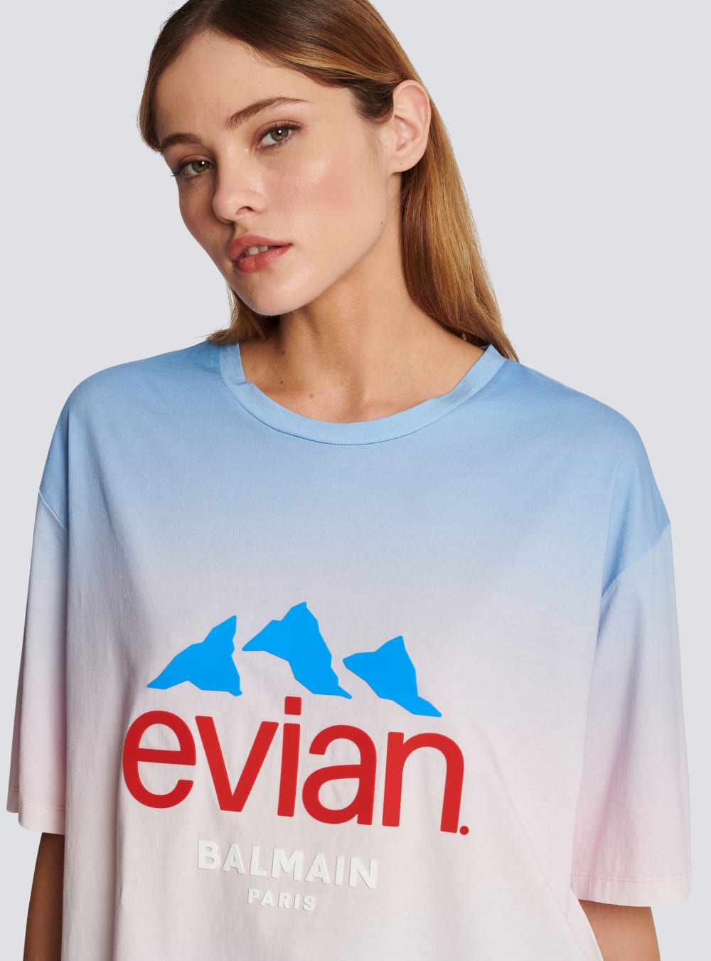 Women's Balmain X Evian-gradient T Shirts Multicolor | USA in9pk8m8