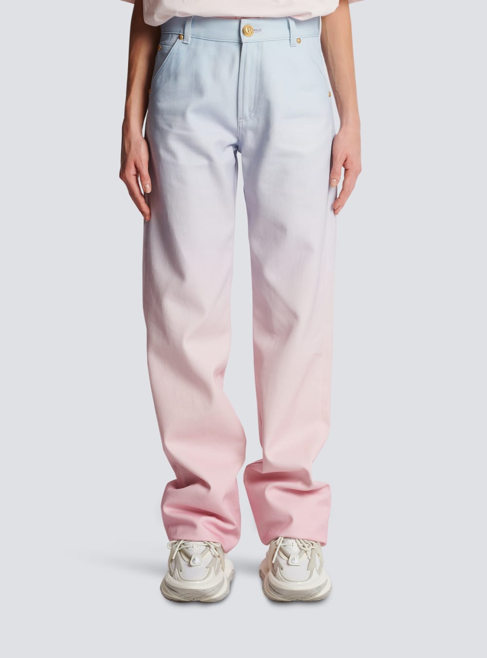 Women's Balmain X Evian-loose Jeans Multicolor | USA BNy858Ni