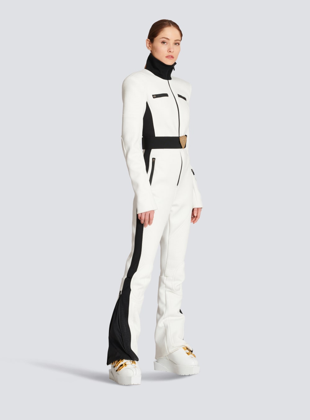 Women's Balmain X Rossignol-Monogram Trousers White | USA vzDhkeJE