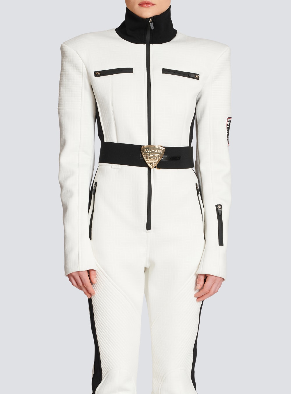 Women's Balmain X Rossignol-Monogram Trousers White | USA vzDhkeJE